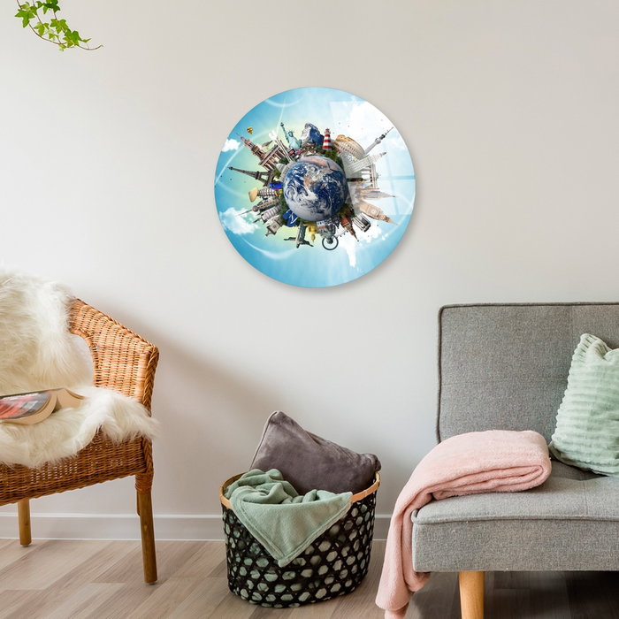 Wallity UV-1149 Pintura Decorativa de Vidrio Templado Multicolor